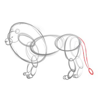 How to draw a Lion - step 7