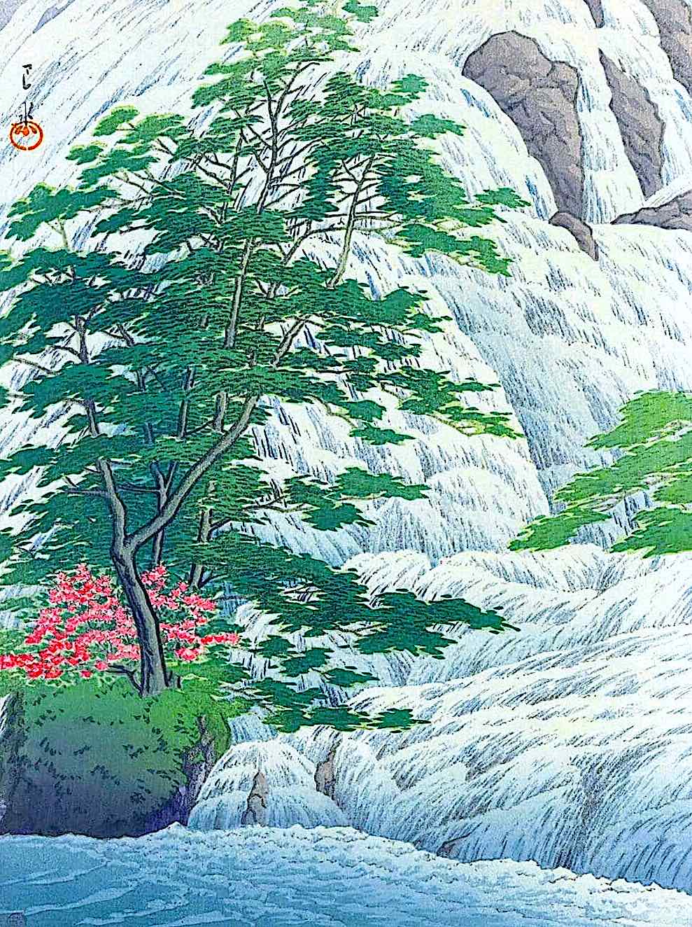 Kawase Hasui waterfall print