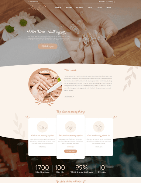 Template blogspot cửa hàng dịch vụ nail