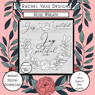 Rachel Vass Designs - Rose Wreath