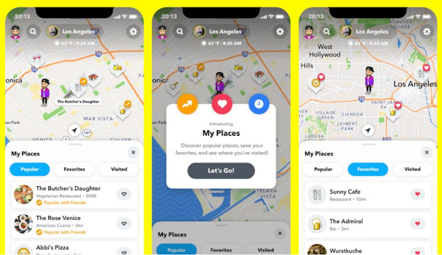 خرائط سناب شات تدعم الآن تتبع الأماكن التي زرتها والمخطط زيارتها لاحقًا