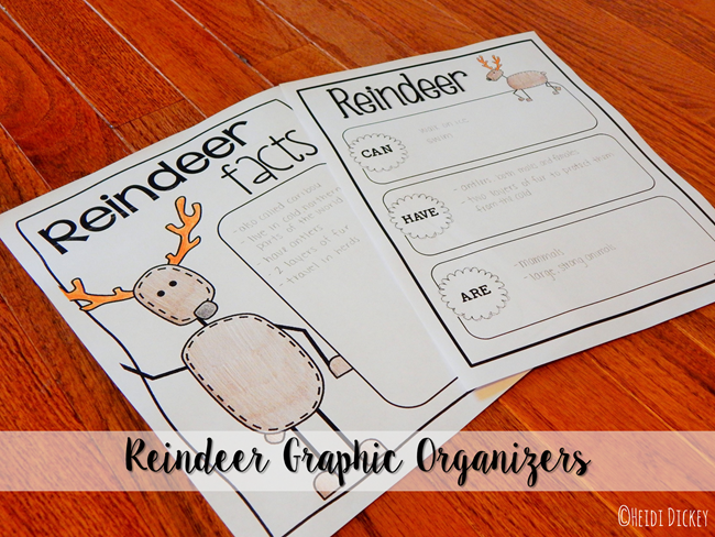 Reindeer Graphic Organizers