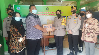 Polsek Pakualaman Distribusikan Paket Sembako 'BRI Peduli - Polda DIY' 