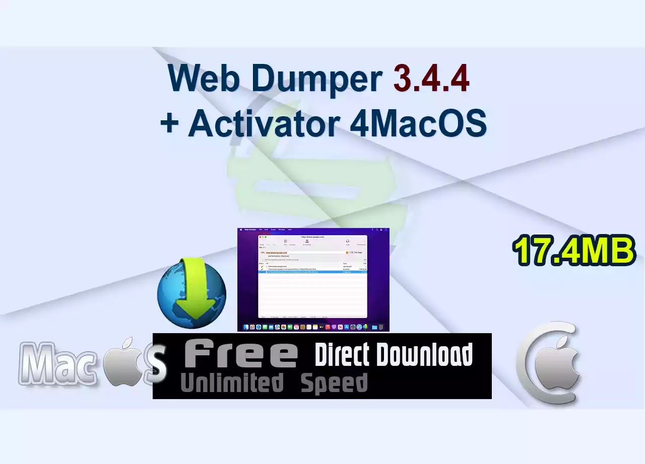Web Dumper 3.4.4 + Activator 4MacOS