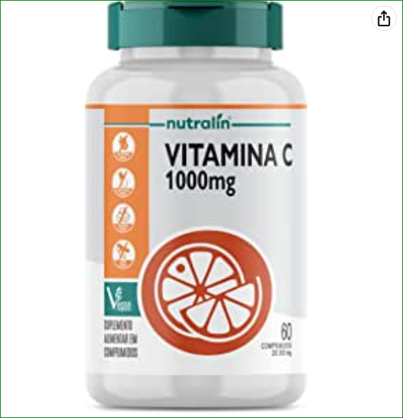 Vitamina C 1000mg Acido Ascorbico 60 Capsulas Vegan Nutralin