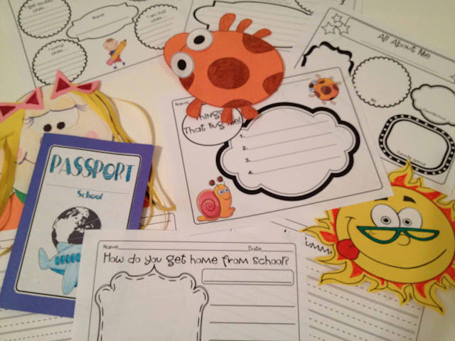 ALL About Me First Week of School Activities! First Day Jitters ...