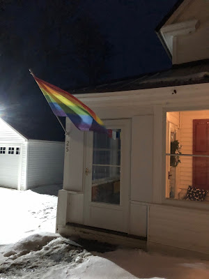 MA's House with Rainbow Flag