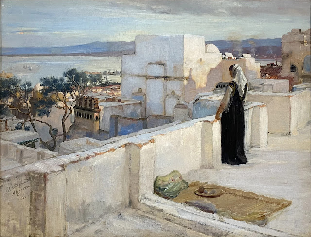 On the terrace, Algiers 1886 by Frederick Arthur Bridgman