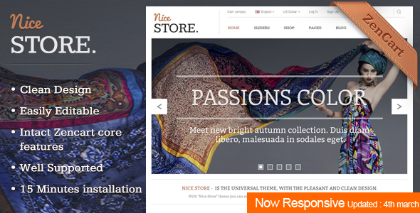 Nicestore - Clean Zencart Theme - Zen Cart eCommerce