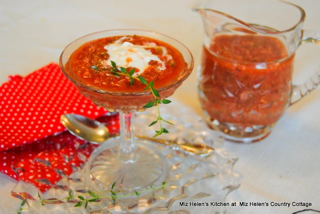 Strawberry Gazpacho at Miz Helen's Country Cottage