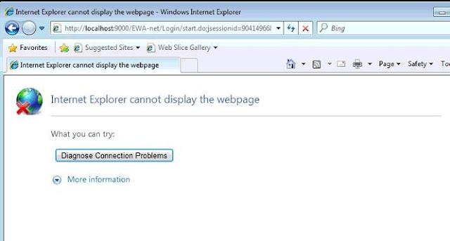 Internet Explorer cannot display the webpage