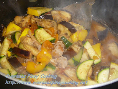 Pinakbet, Overseas Pinoy Version - Cooking Procedure