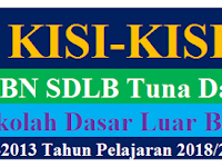 Kisi-Kisi USBN SDLB Tuna Daksa K-13 Tahun 2019