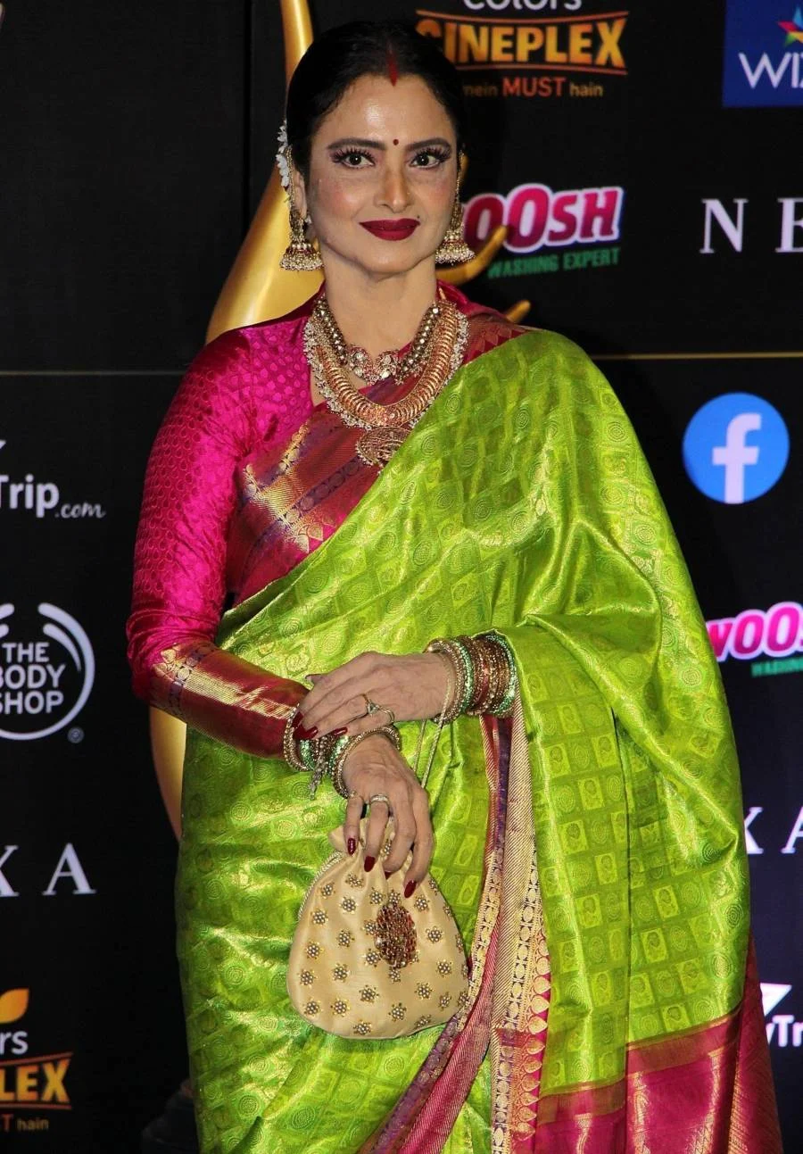 Actress Rekha At The Green Carpet Of The IIFA Rocks 2019