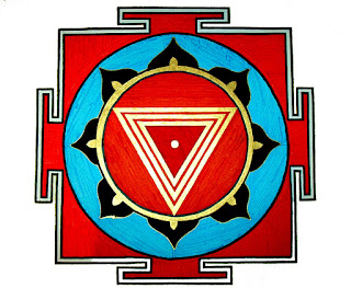Meditation with Yantra symbol