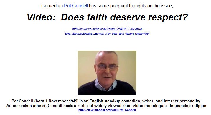 Does faith deserve respect