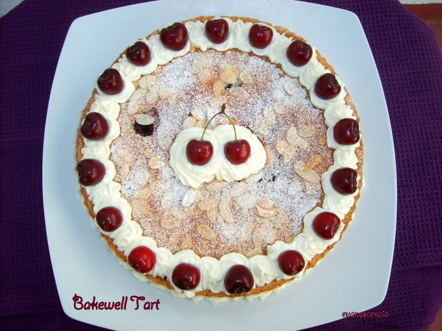 tarta bakewell desde arriba