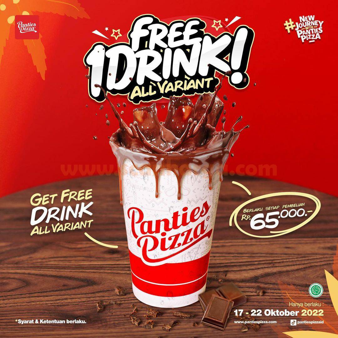 PANTIES PIZZA Promo FREE 1 DRINK ! ALL VARIANT