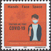 Canvey Island Local Post Fight Covid-19 stamp