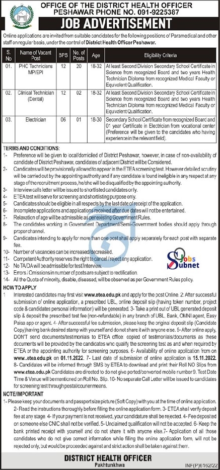 Office of District Health Officer Jobs 2022