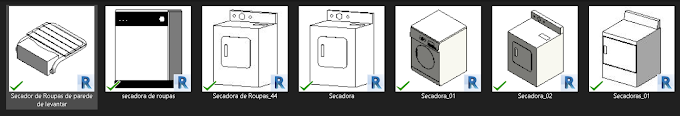 Secadora de roupas em Revit - Famílias Revit