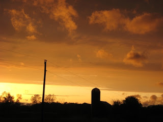 sunset on Hwy 20