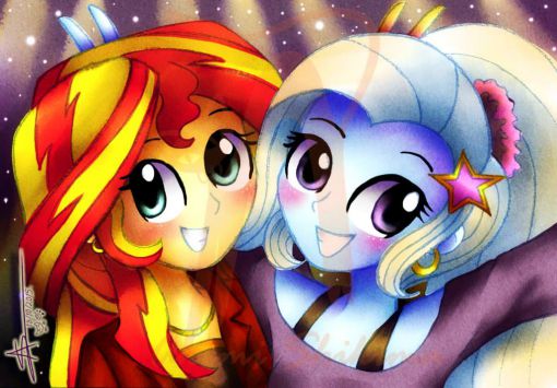 And all The Great and Powerful Trixie and Sunset Shimmer want to do is dance, dance