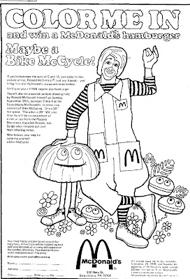 Mostly Paper Dolls: Another RONALD McDONALD Coloring Contest
