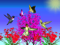 Flowers And Birds Wallpaper