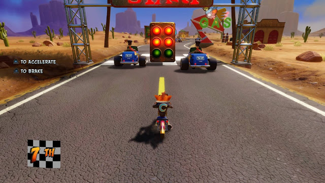 Crash Bandicoot N. Sane Trilogy - Bike race mini-game in Warped!