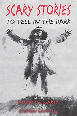 book cover of horror stories anthology Scary Stories to Tell in the Dark by Alvin Schwartz