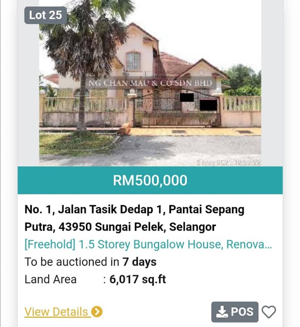 Keluasan Tanah 6,017 sq.ft