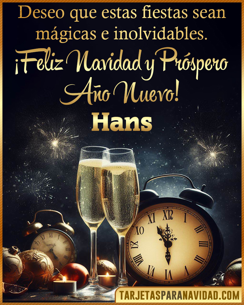 Feliz Navidad y Próspero Año Nuevo Hans
