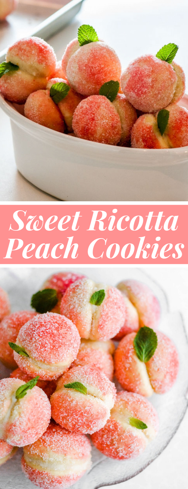 Orange infused sweet ricotta peach cookies #dessert #cakes