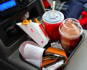 dashboard dining at its finest!