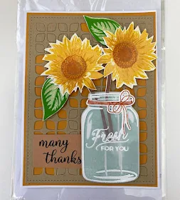 Sunny Studio Stamps: Sunflower Fields Frilly Frame Dies Customer Card by Create with Clarissa