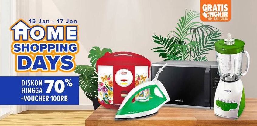 #Lazada - Promo Home Shopping Living Days Diskon s.d 70% + Voucher 100K