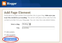 Entorno Blogger para añadir gadgets externos