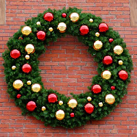 christmas ornament wreaths for desktops
