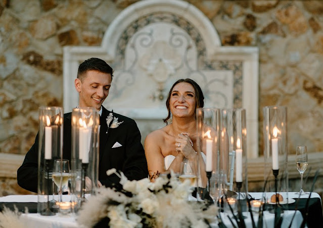 wedding reception  bride smiling