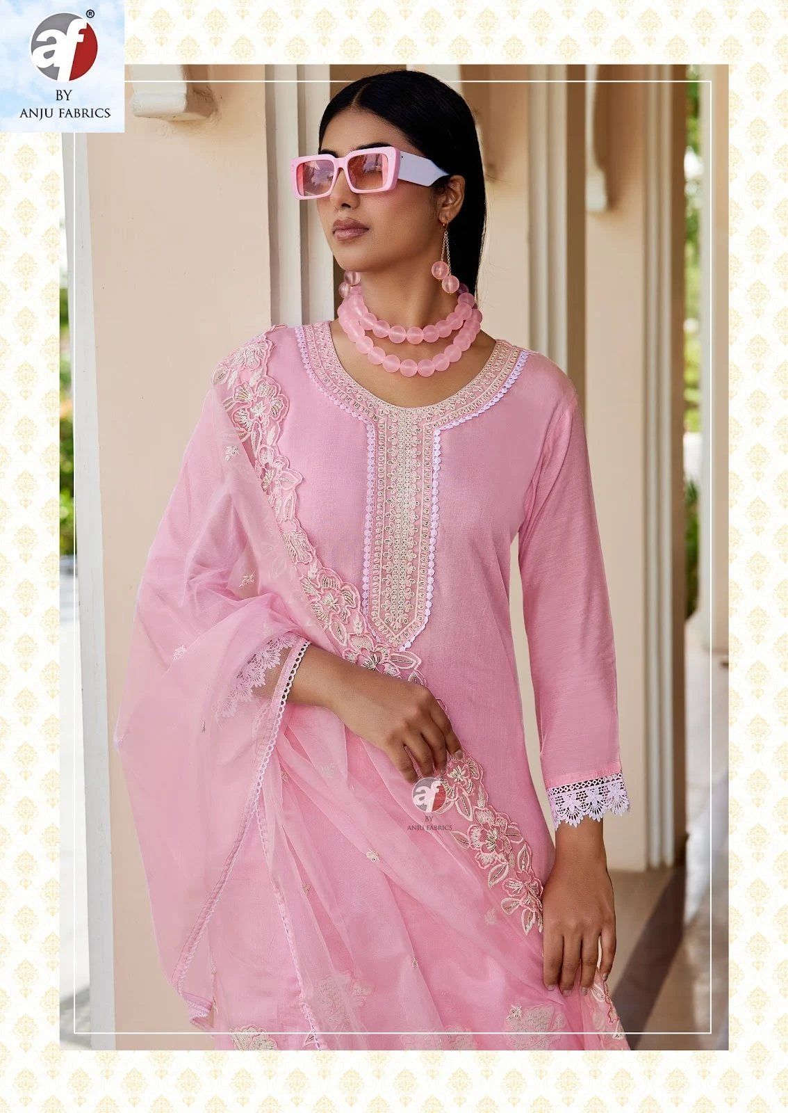 Sargam Vol 2 Af Muslin Lace Work Readymade Plazzo Style Suits