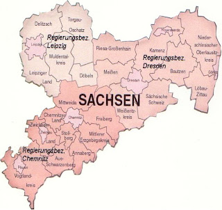 Karte von Sachsen Provinz