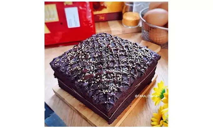 cara membuat brownies kukus lapis keju yang mewah dan cantik