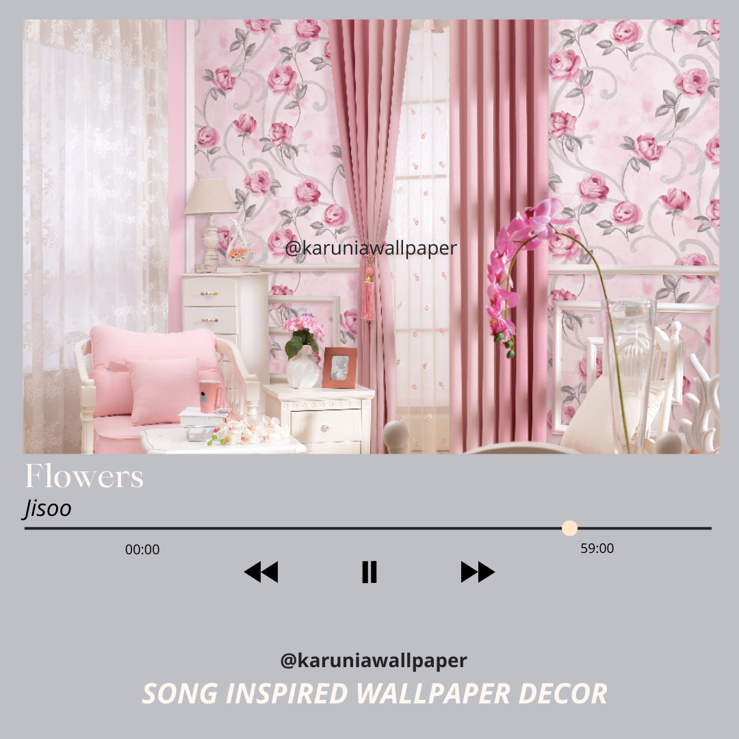 jual wallpaper dinding bunga