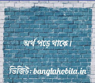 বাংলা কবিতা-অর্থ পড়ে আছে