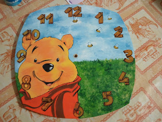 orologio decoupage winnie the pooh