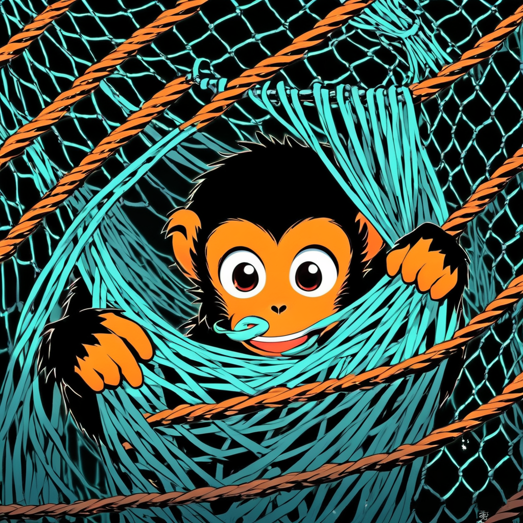 mono atrapado