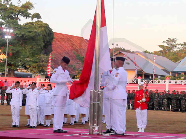 Upacara Penurunan Bendera Merah Putih di MTB