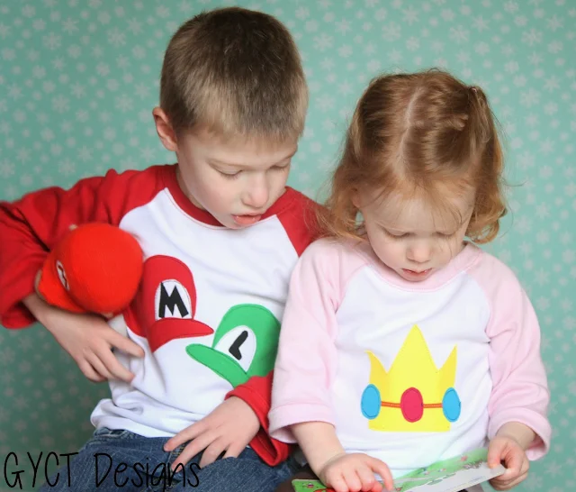 Mario and Princess peach tees