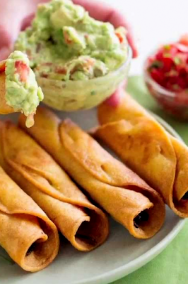 Rolled Tacos Recipe with Cream